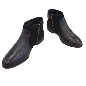 J Jill Black Leather Ankle Boots, Size 10, New w-box